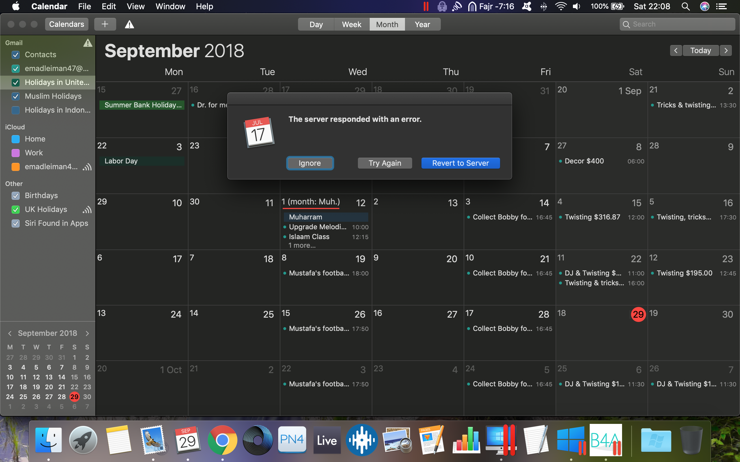 work calendar for mac os exchange